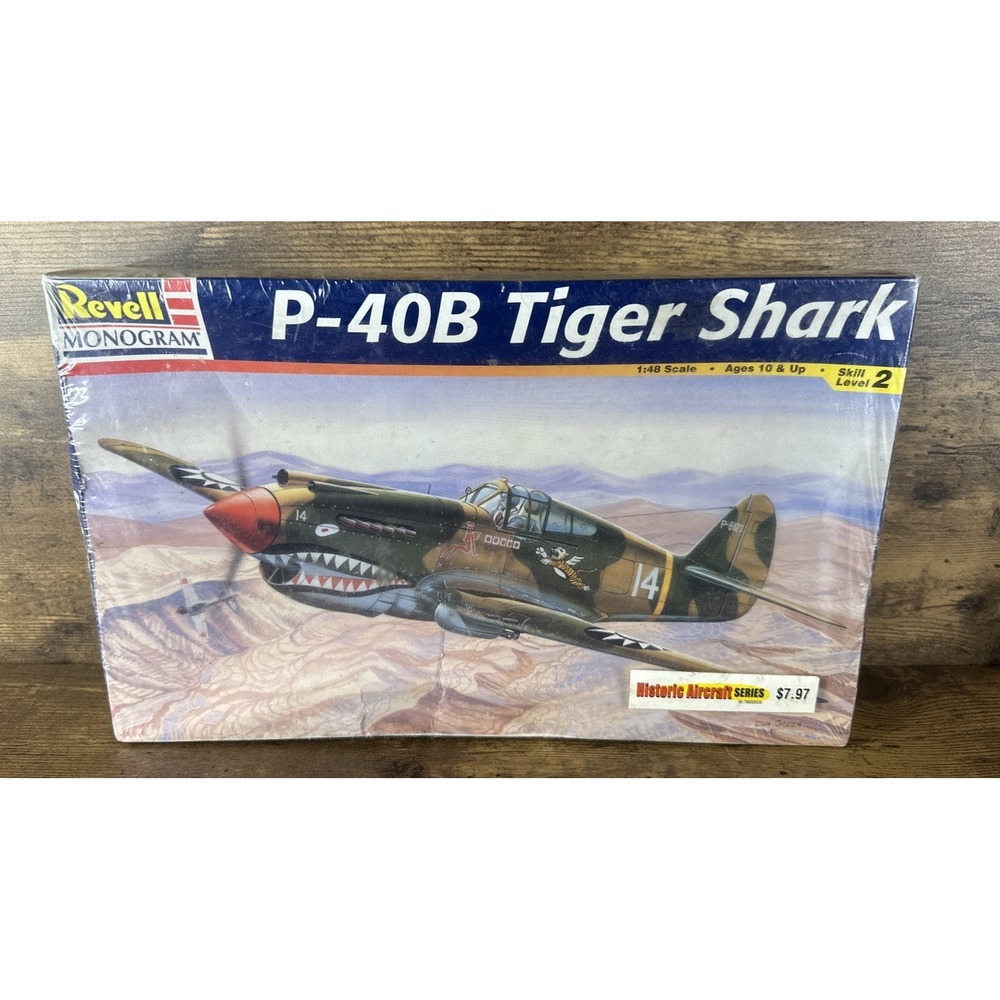 1998 Revell P-40B Tiger Shark Model Kit 1:48 New Sealed Fast And Safe Shipping